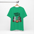 Graphic Tee for Outdoor Lovers - Trick or Toast Sloth & Raccoon, Perfect Fall Gift
