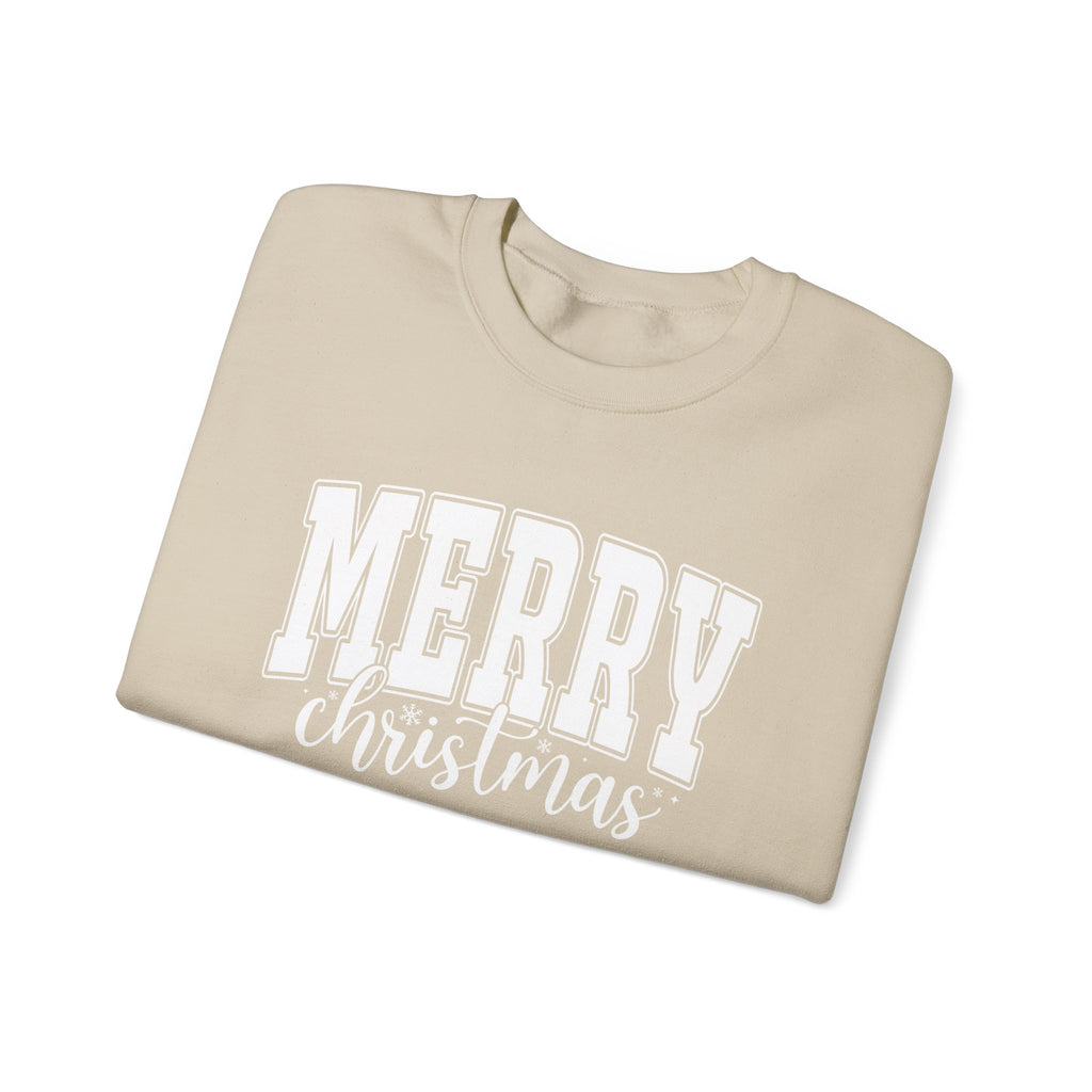 Merry Christmas Crewneck Sweatshirt, Cozy Holiday Gift