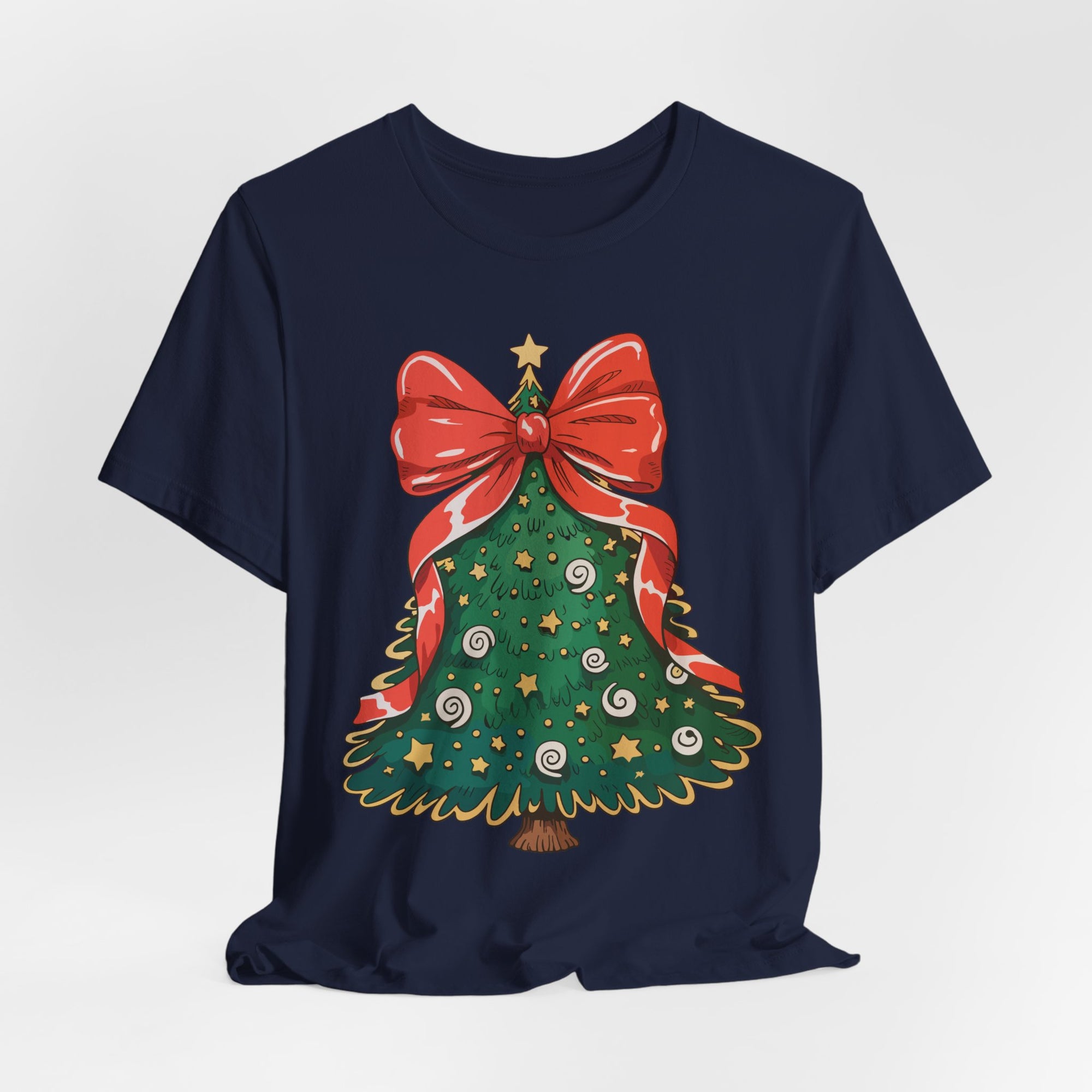 Christmas Tree Graphic Tee, Festive T-Shirt, Holiday Apparel, Unisex Christmas Shirt, Gift for Christmas Lovers, Seasonal Outfit