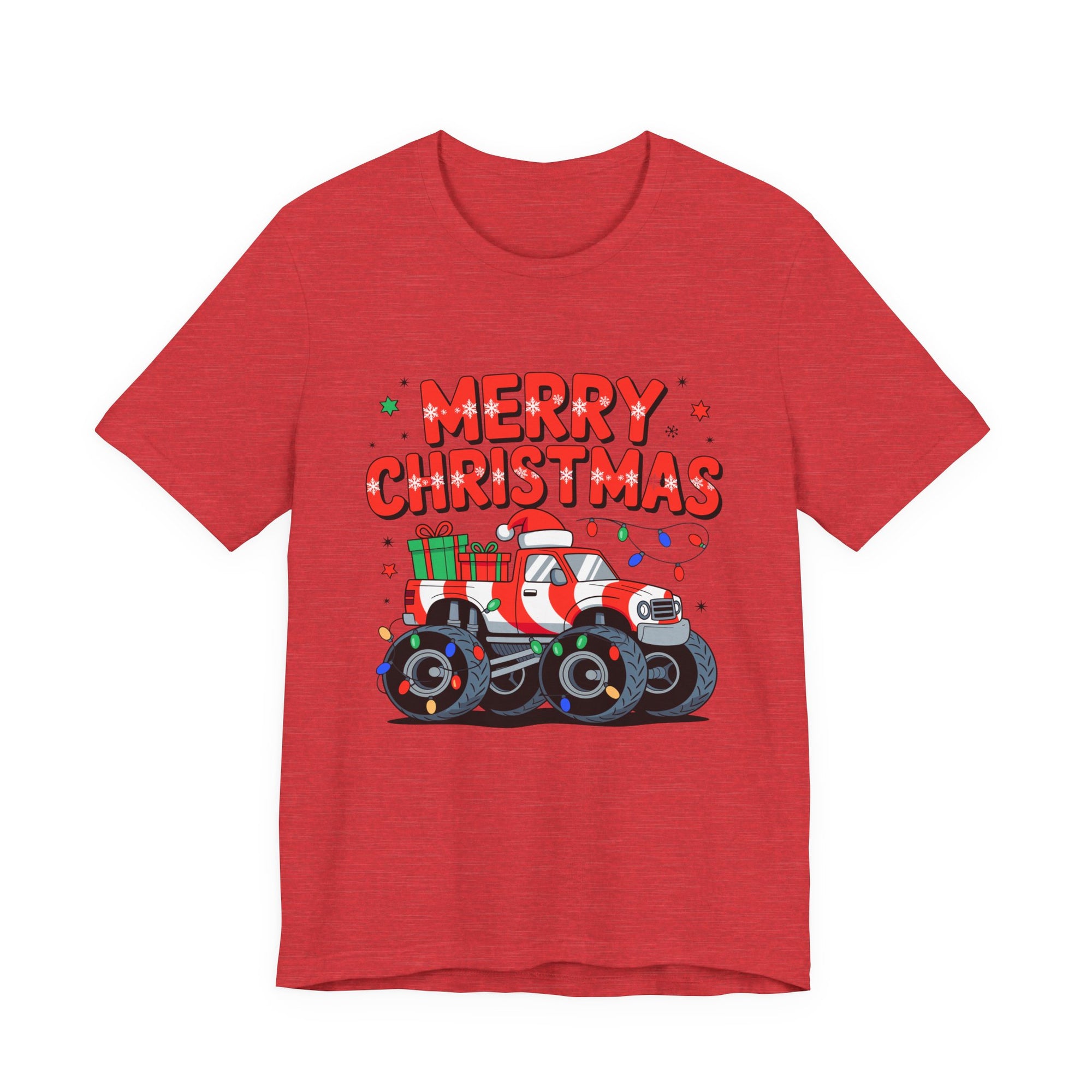 Merry Christmas Monster Truck  Festive Holiday Graphic Shirt