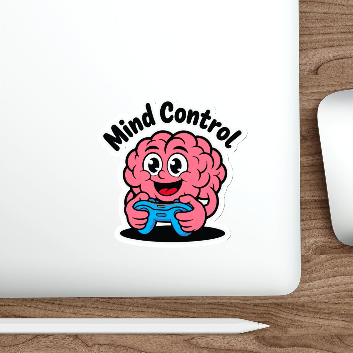 Fun Mind Control Die-Cut Stickers, Gaming Decor, Laptop Stickers, Brain Art, Funny Gift for Gamers, Unique Stickers for Kids