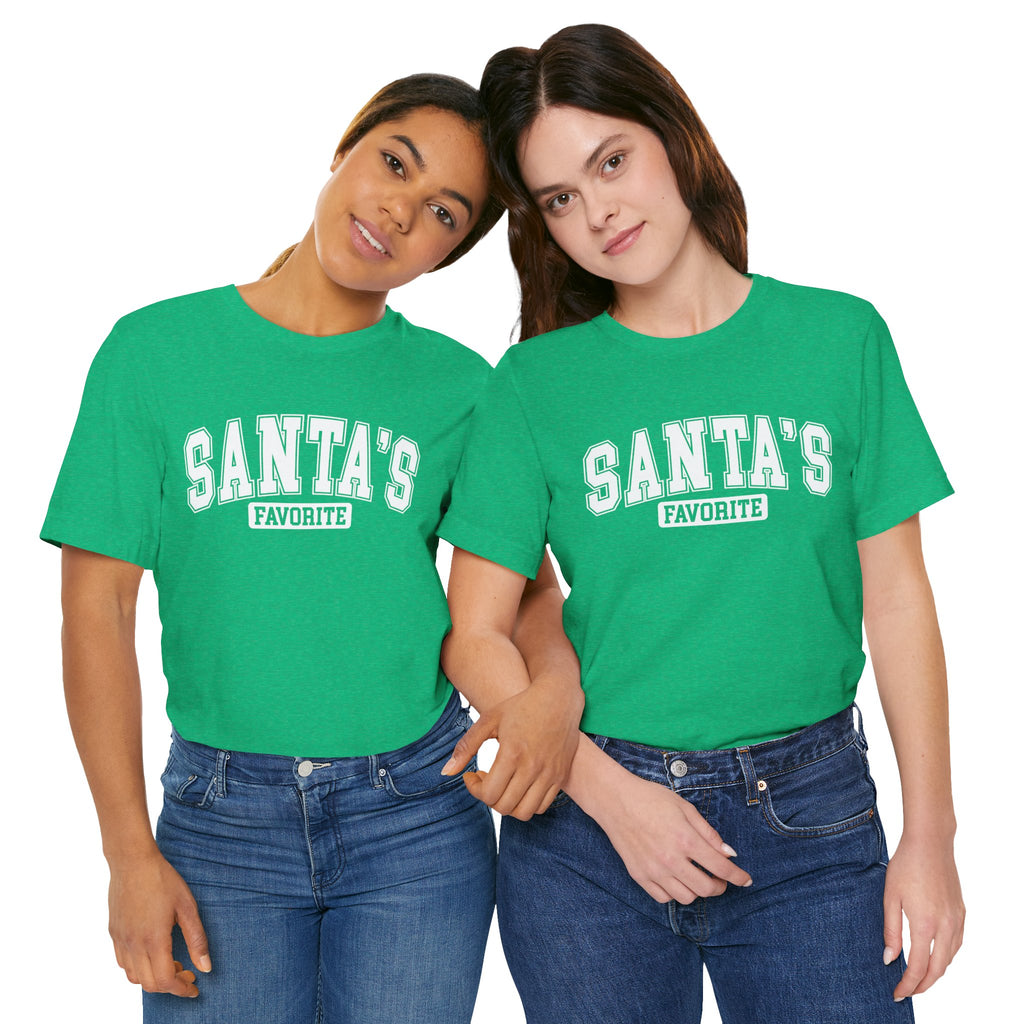 Santa's Favorite Unisex Tee, Christmas Gift, Holiday Apparel, Family Gathering Outfit, Festive T-Shirt, Casual Wear