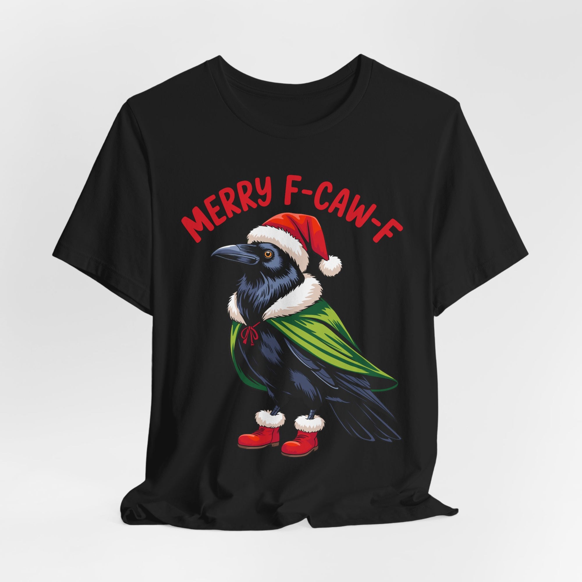 Merry F-Caw-F Crow Christmas Tee