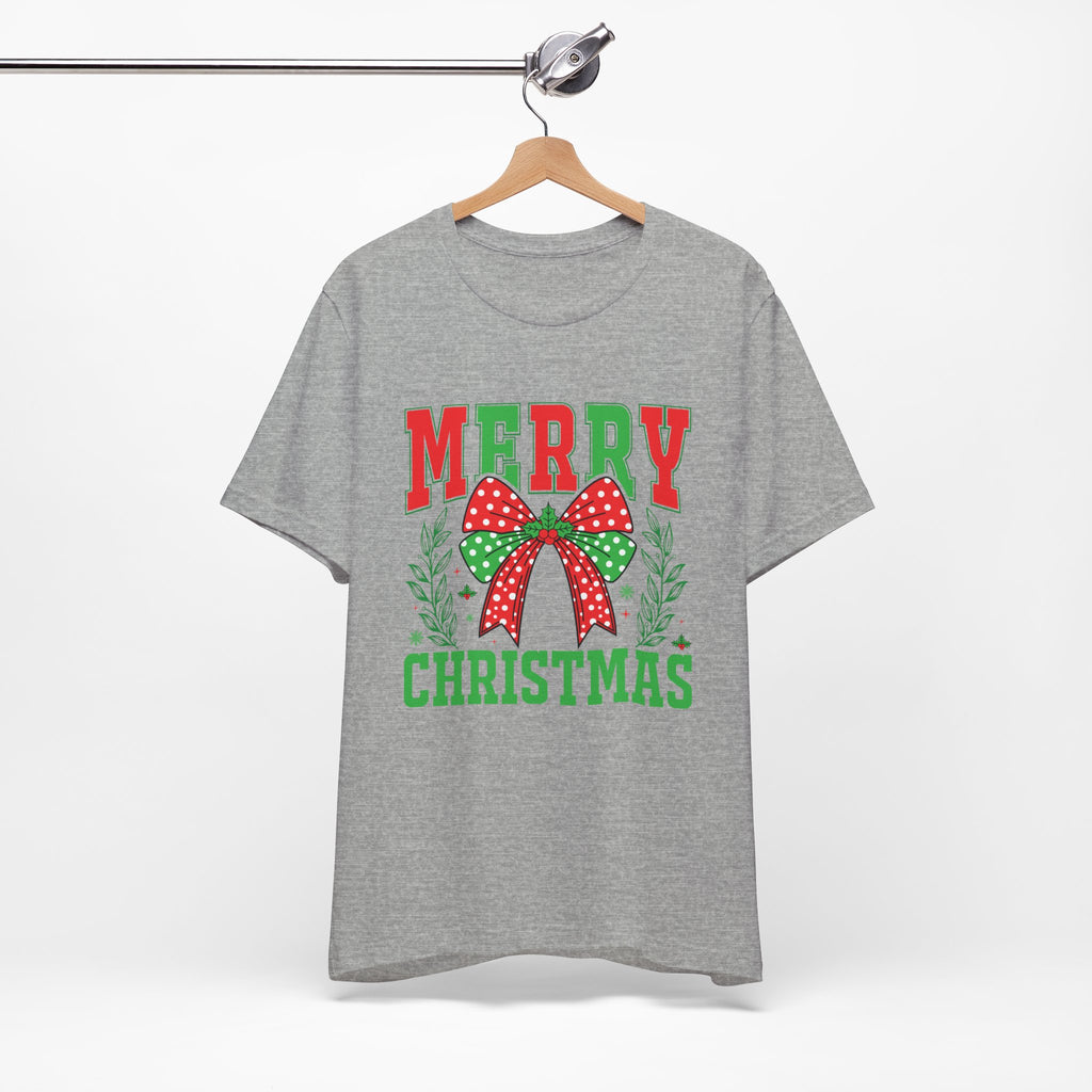 Merry Christmas Unisex Short Sleeve Tee, Holiday Shirt, Christmas Gift, Casual Wear, Family Matching Outfits