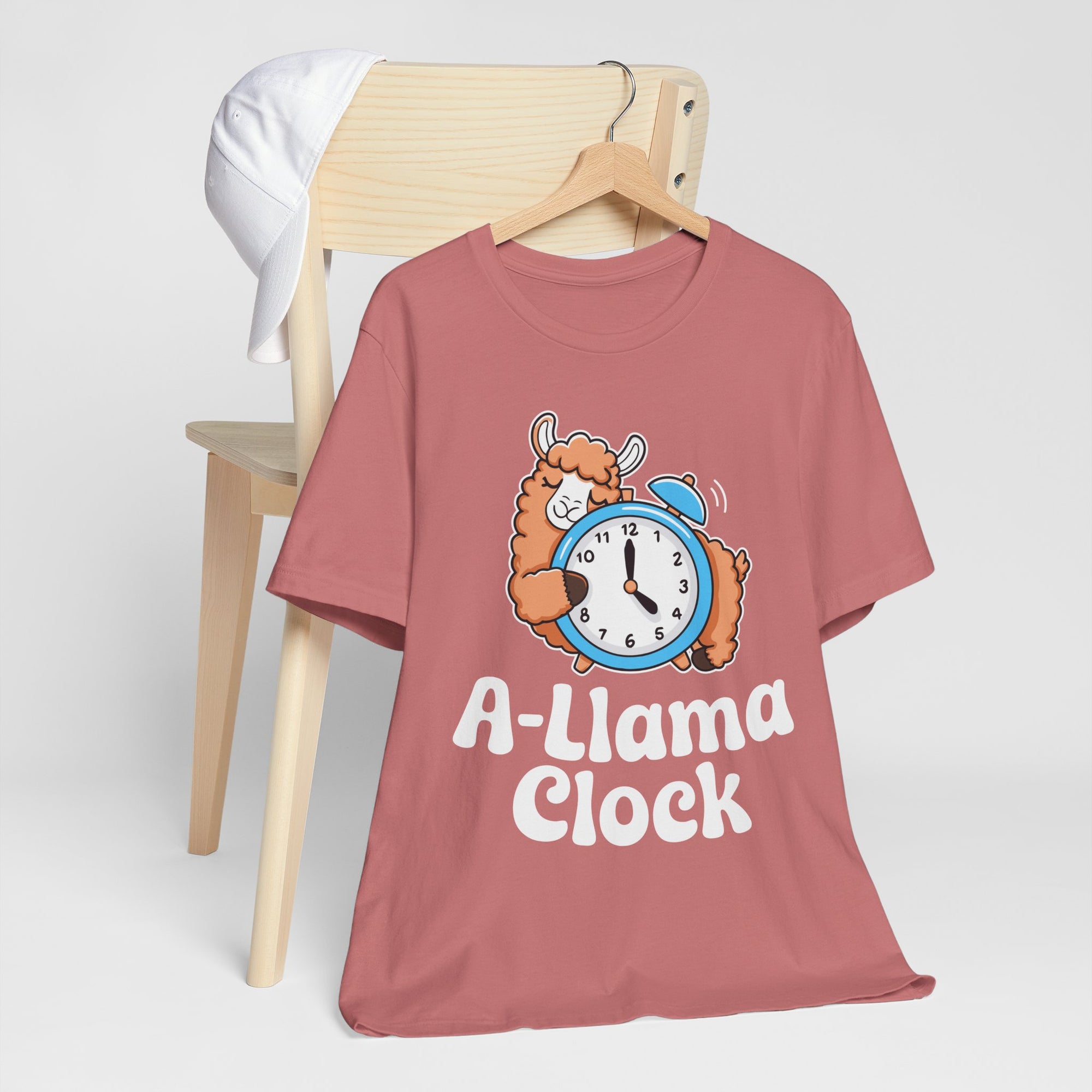 A‑Llama Clock Cute Graphic Tee — Funny Llama Alarm Clock T-Shirt