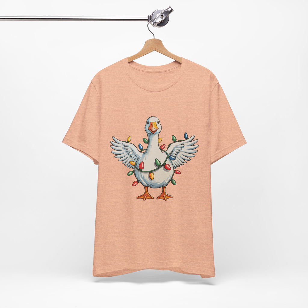 Festive Goose Holiday Graphic Tee – Cute Christmas Shirt