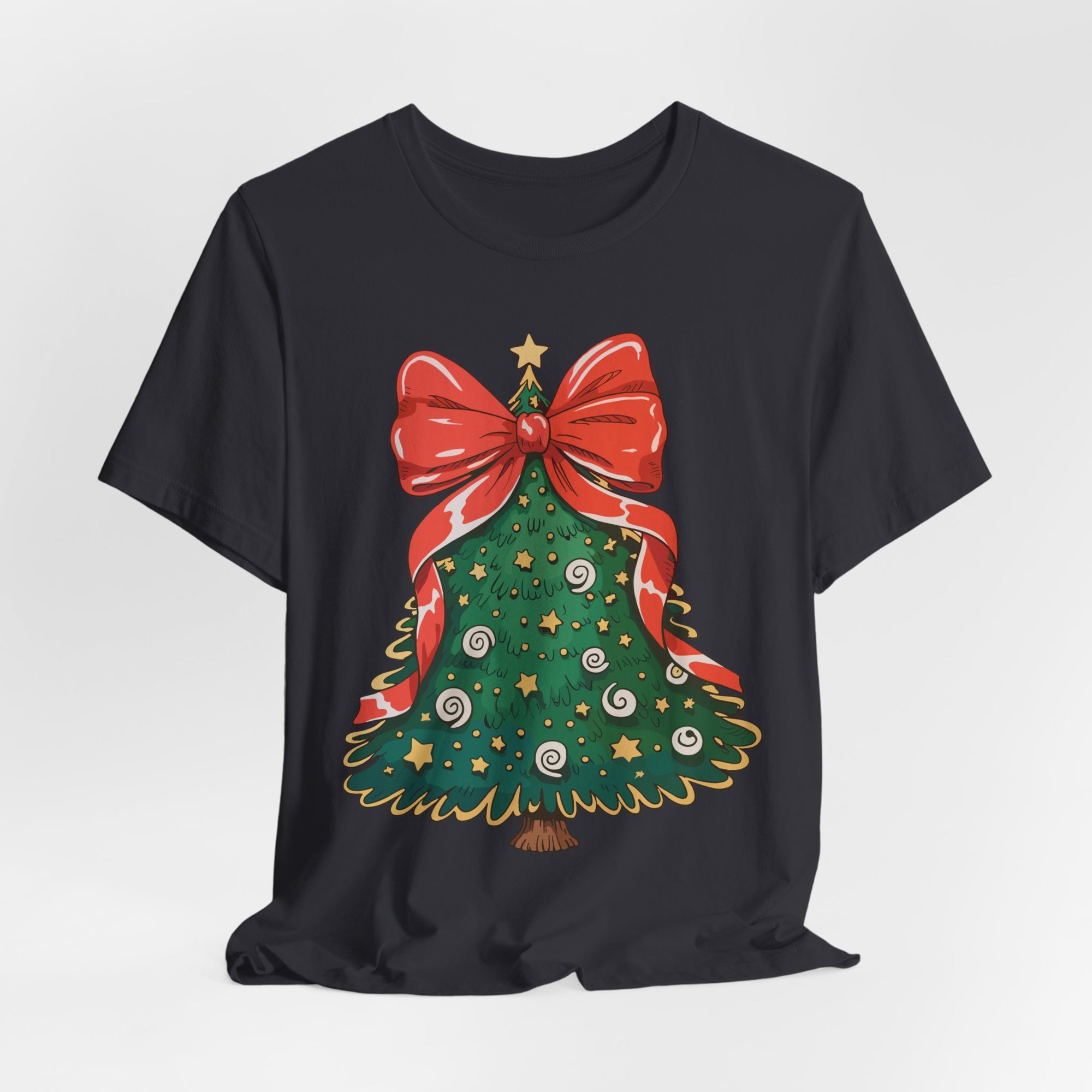 Christmas Tree Graphic Tee, Festive T-Shirt, Holiday Apparel, Unisex Christmas Shirt, Gift for Christmas Lovers, Seasonal Outfit