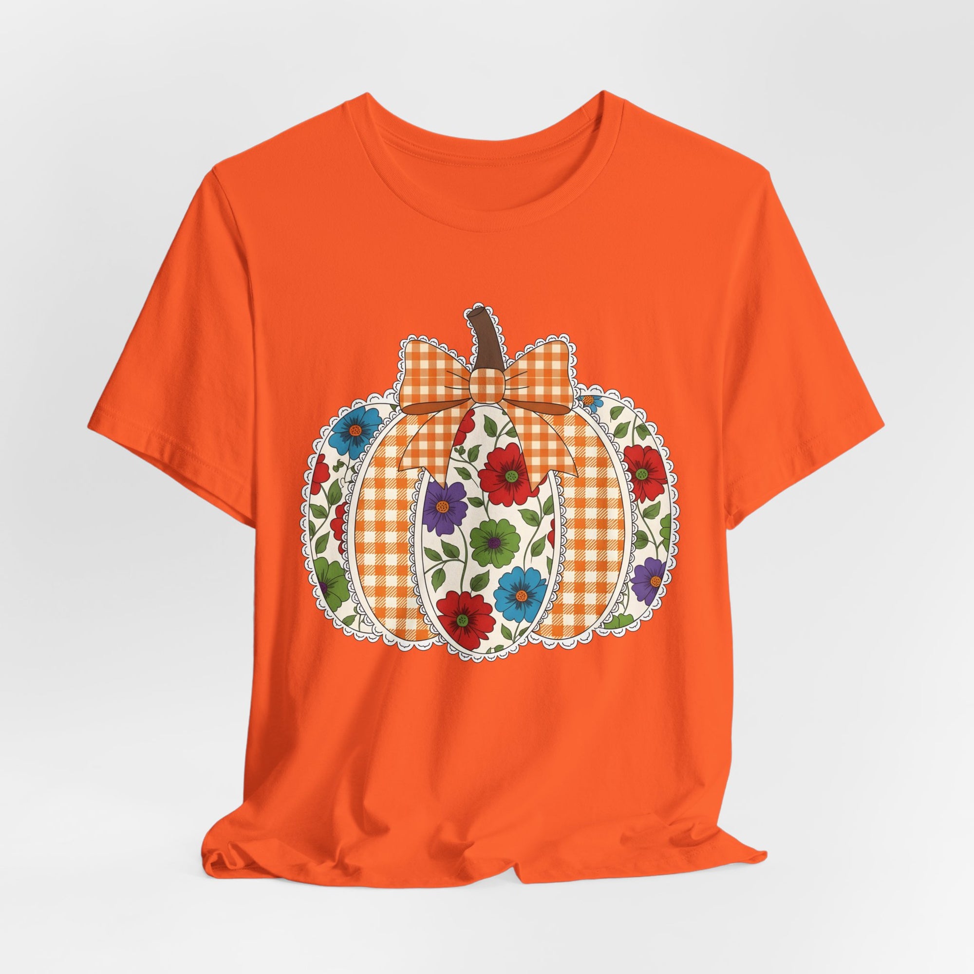 Floral Pumpkin Tee - Fall Fashion