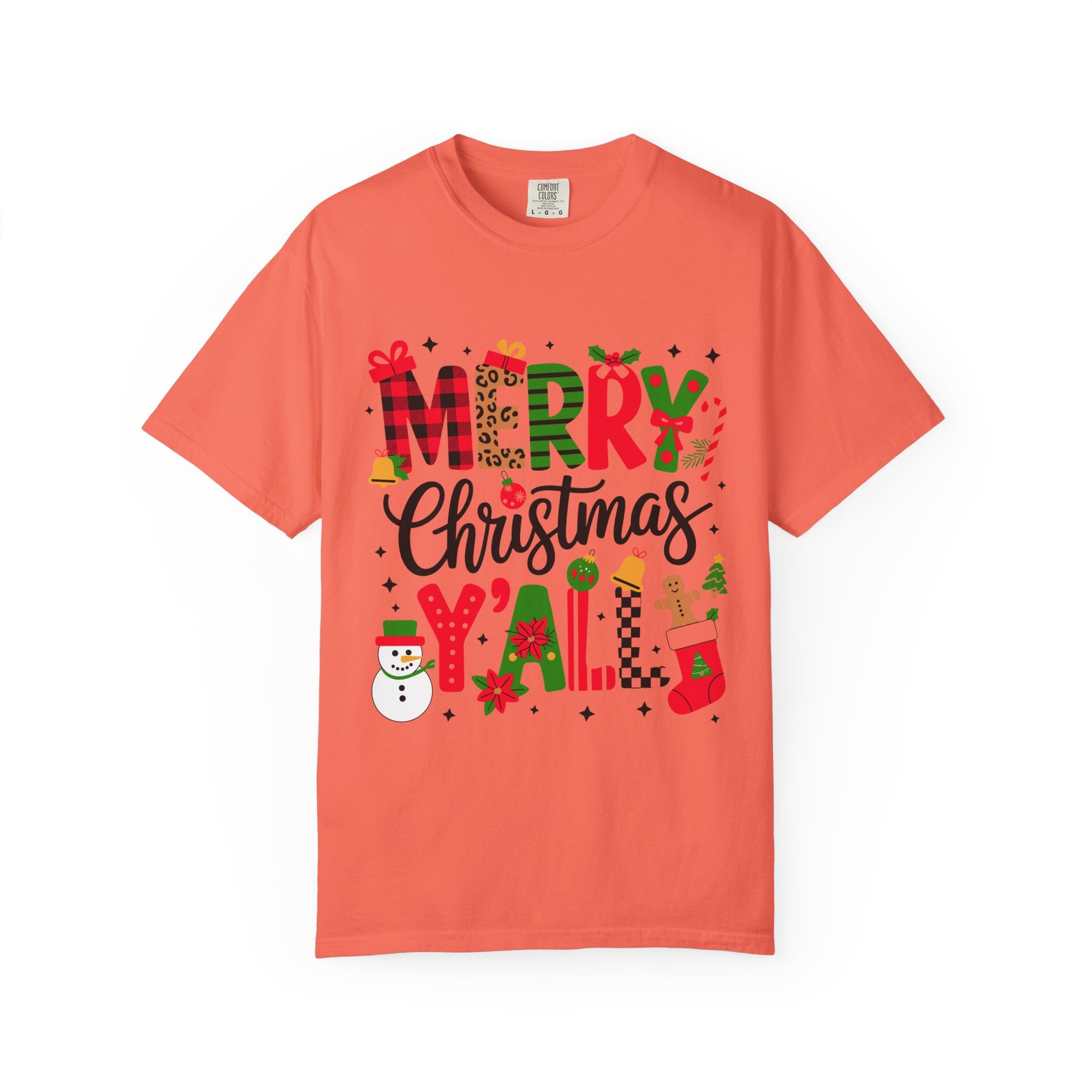 Merry Christmas Y'all T-shirt, Unisex Holiday Tee