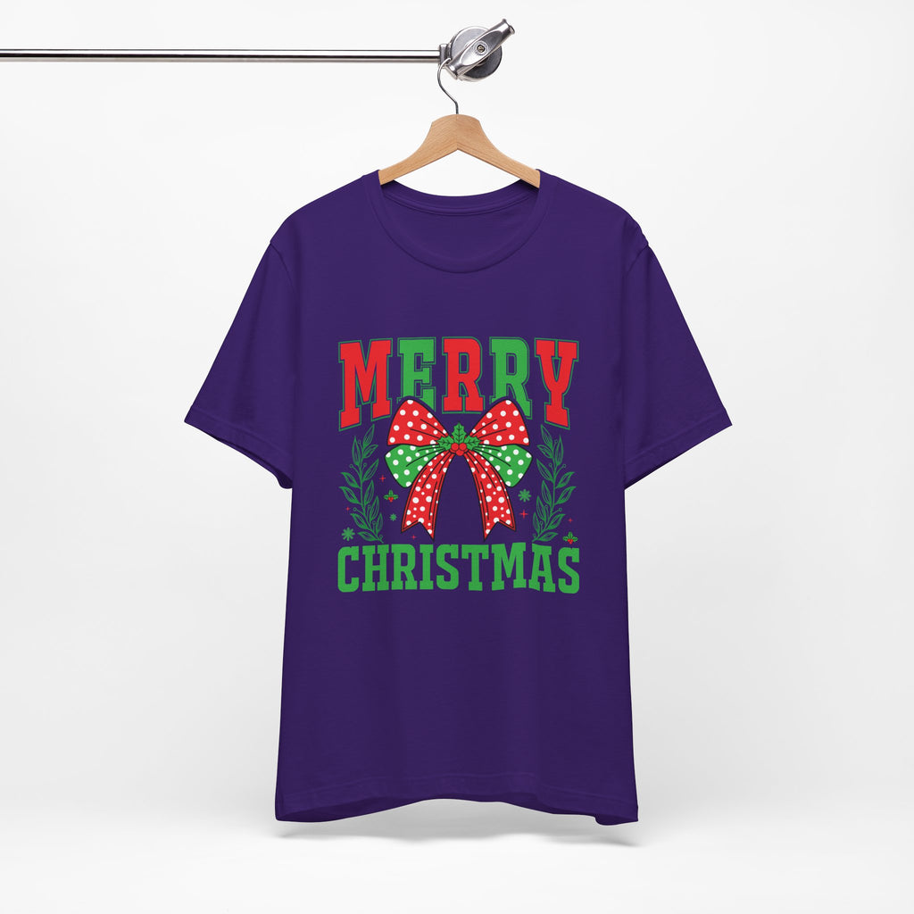 Merry Christmas Unisex Short Sleeve Tee, Holiday Shirt, Christmas Gift, Casual Wear, Family Matching Outfits