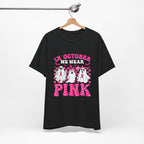 Pink Ghosts October Tee, Halloween Shirt, Unisex T-shirt
