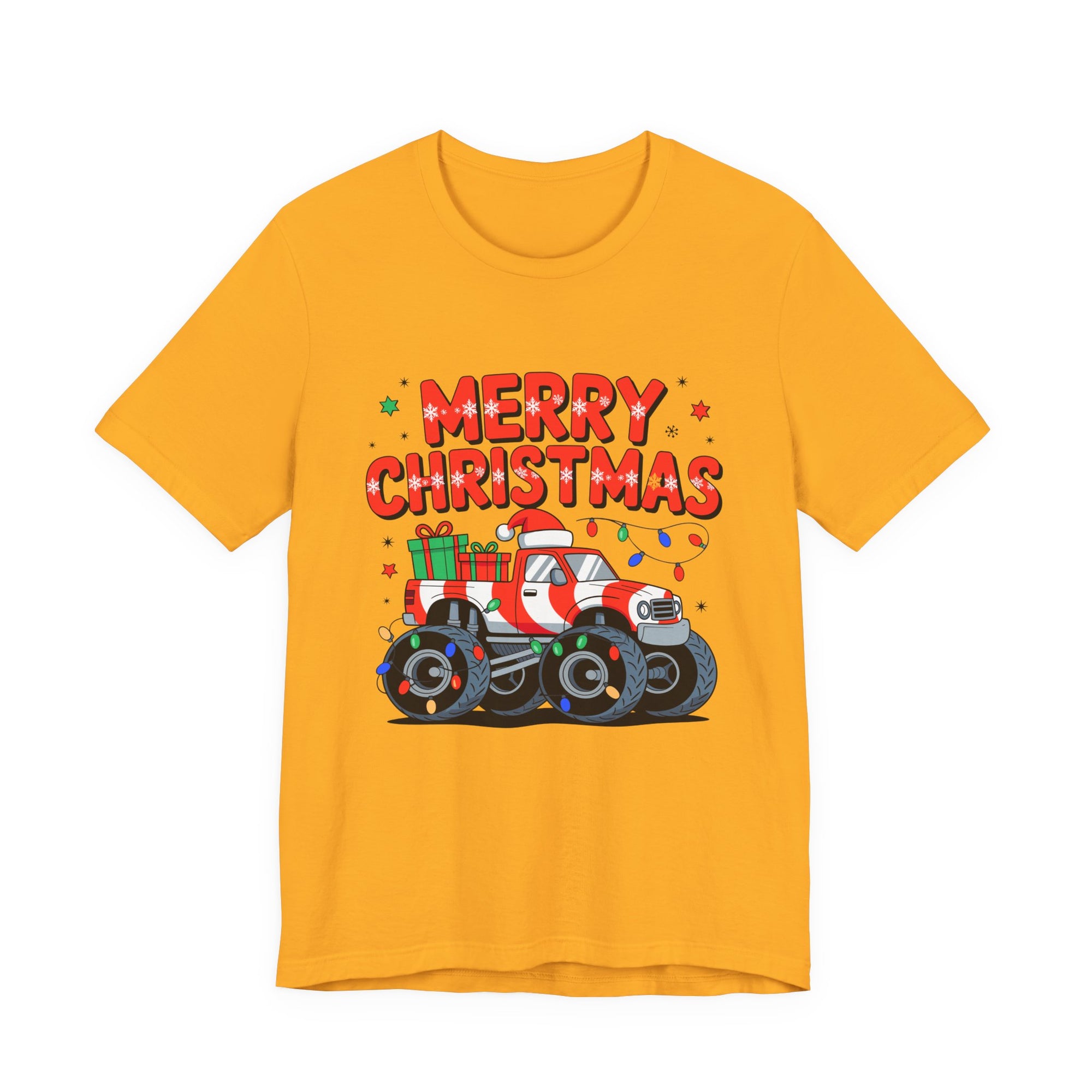 Merry Christmas Monster Truck  Festive Holiday Graphic Shirt