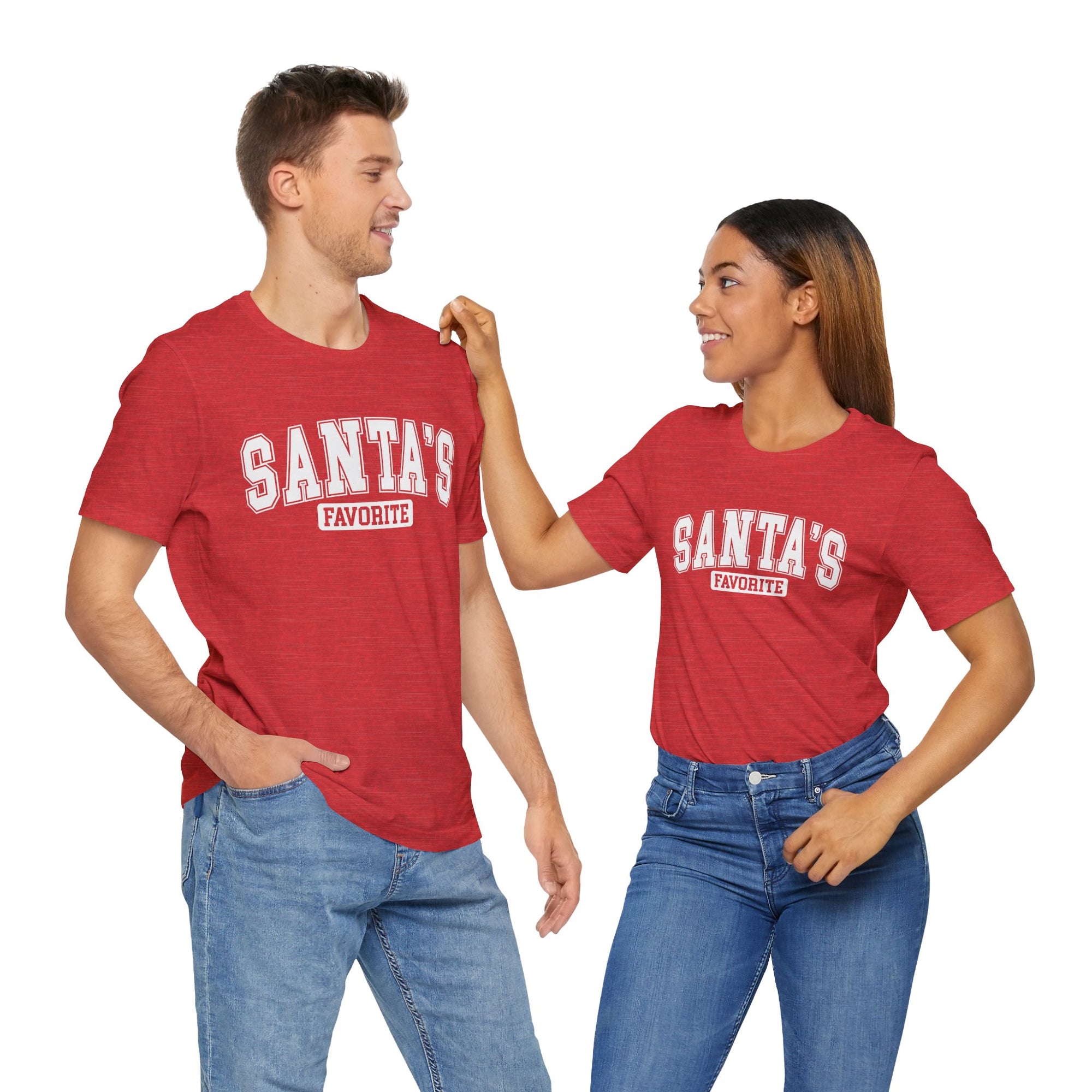 Santa's Favorite Unisex Tee, Christmas Gift, Holiday Apparel, Family Gathering Outfit, Festive T-Shirt, Casual Wear