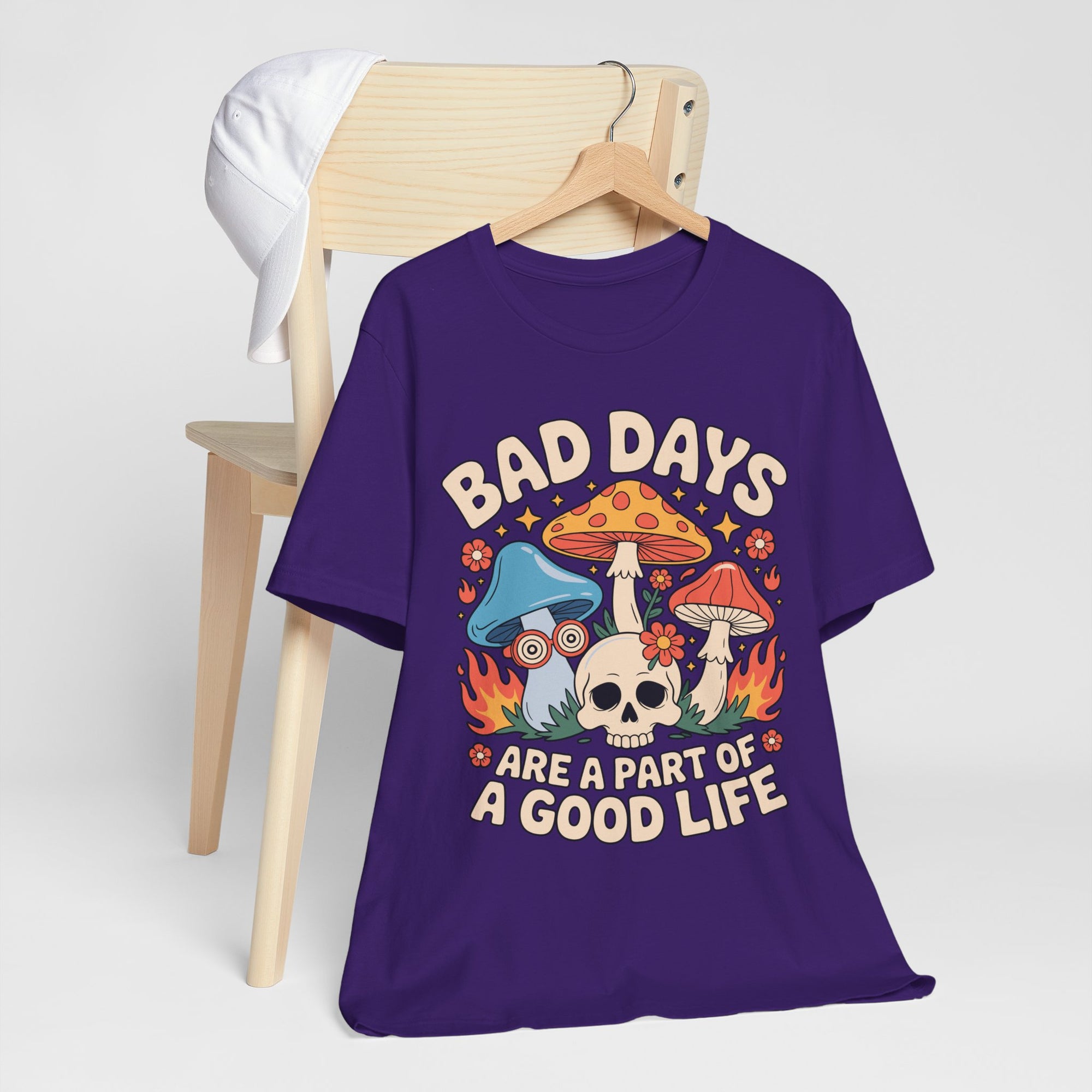 Bad Days Are a Part of a Good Life Retro Mushroom Tee