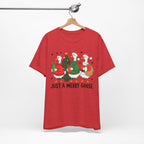 Festive Merry Goose T-Shirt, Christmas Tee, Holiday Apparel, Funny Gift, Unisex Tee, Seasonal Shirt
