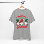 Christmas with My Gnomies Unisex Tee, Holiday Shirt, Christmas Gift, Gnome Tee, Festive Apparel, Cute Christmas T-Shirt