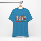 Meowy Catmas Short Sleeve Tee - Festive Cat Christmas T-Shirt