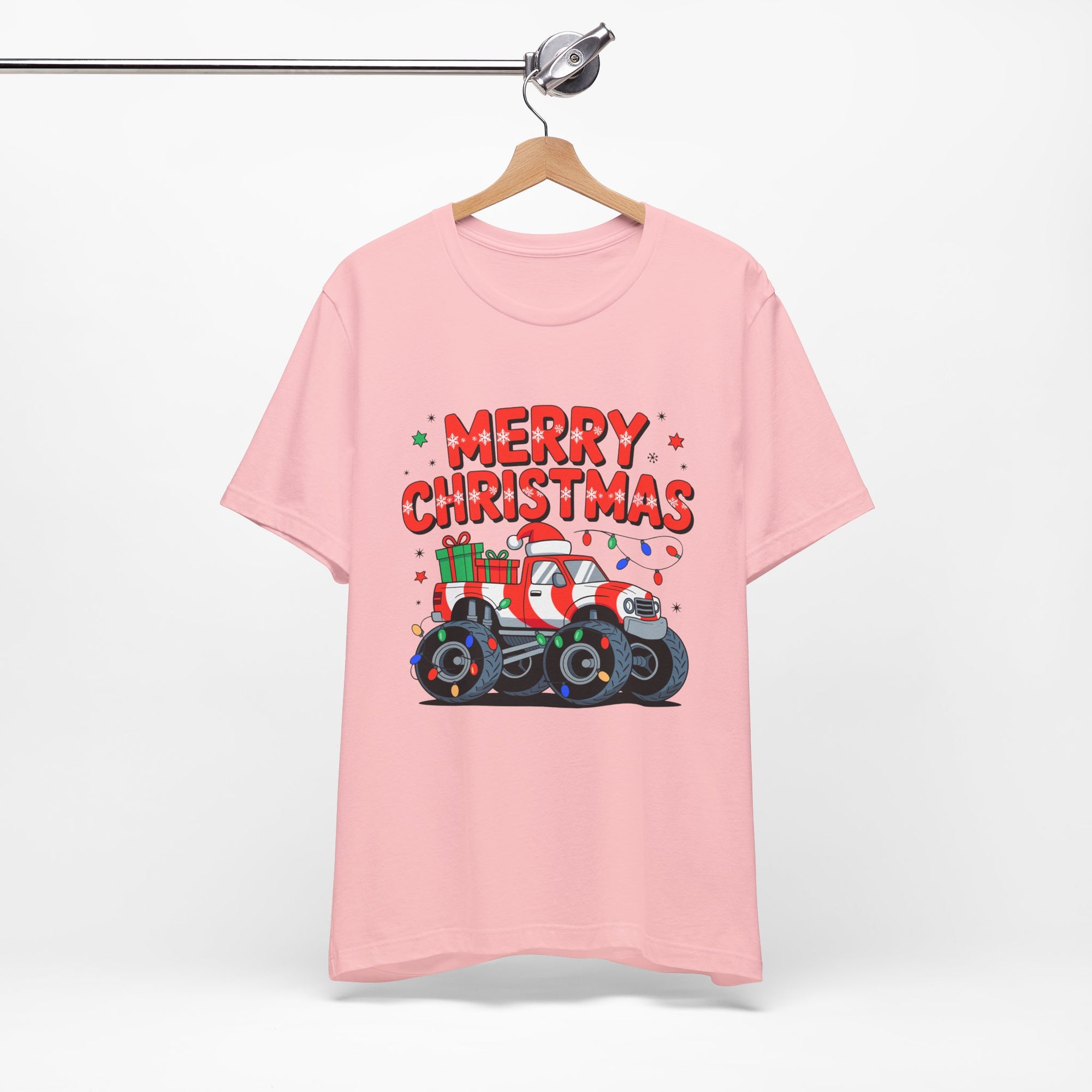 Merry Christmas Monster Truck  Festive Holiday Graphic Shirt