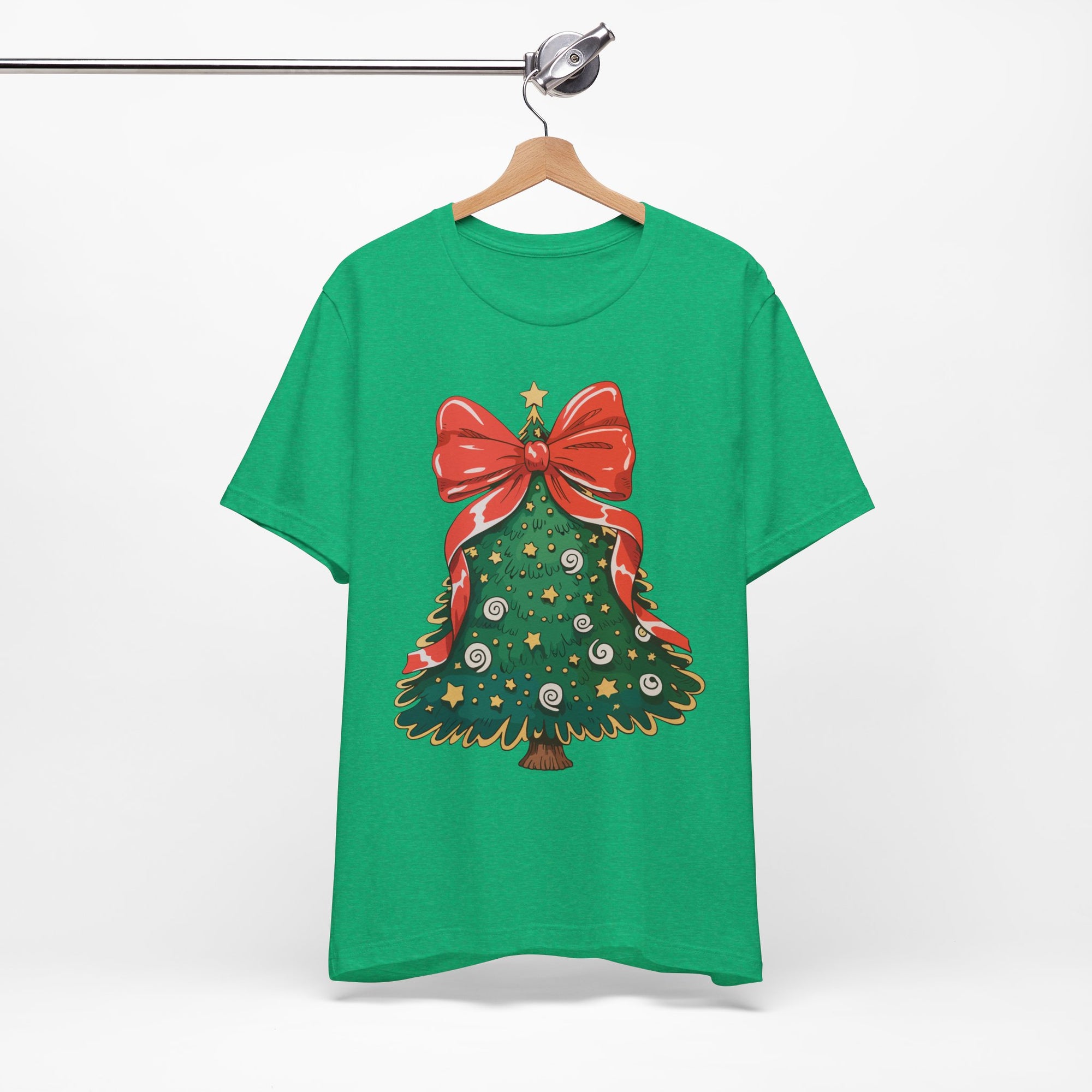 Christmas Tree Graphic Tee, Festive T-Shirt, Holiday Apparel, Unisex Christmas Shirt, Gift for Christmas Lovers, Seasonal Outfit