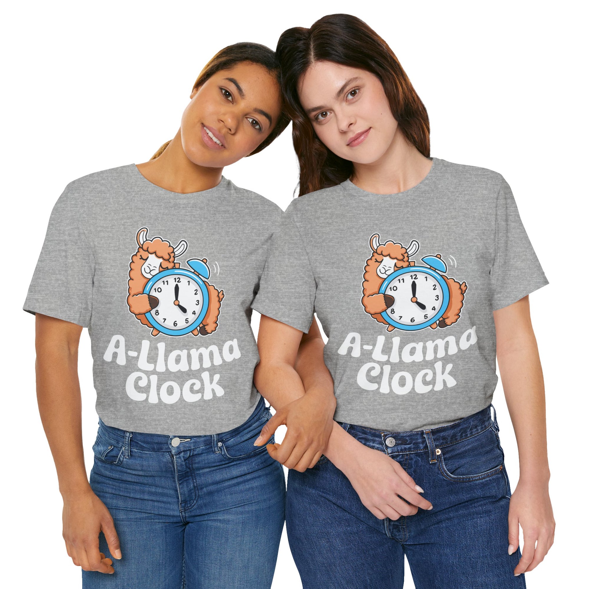 A‑Llama Clock Cute Graphic Tee — Funny Llama Alarm Clock T-Shirt