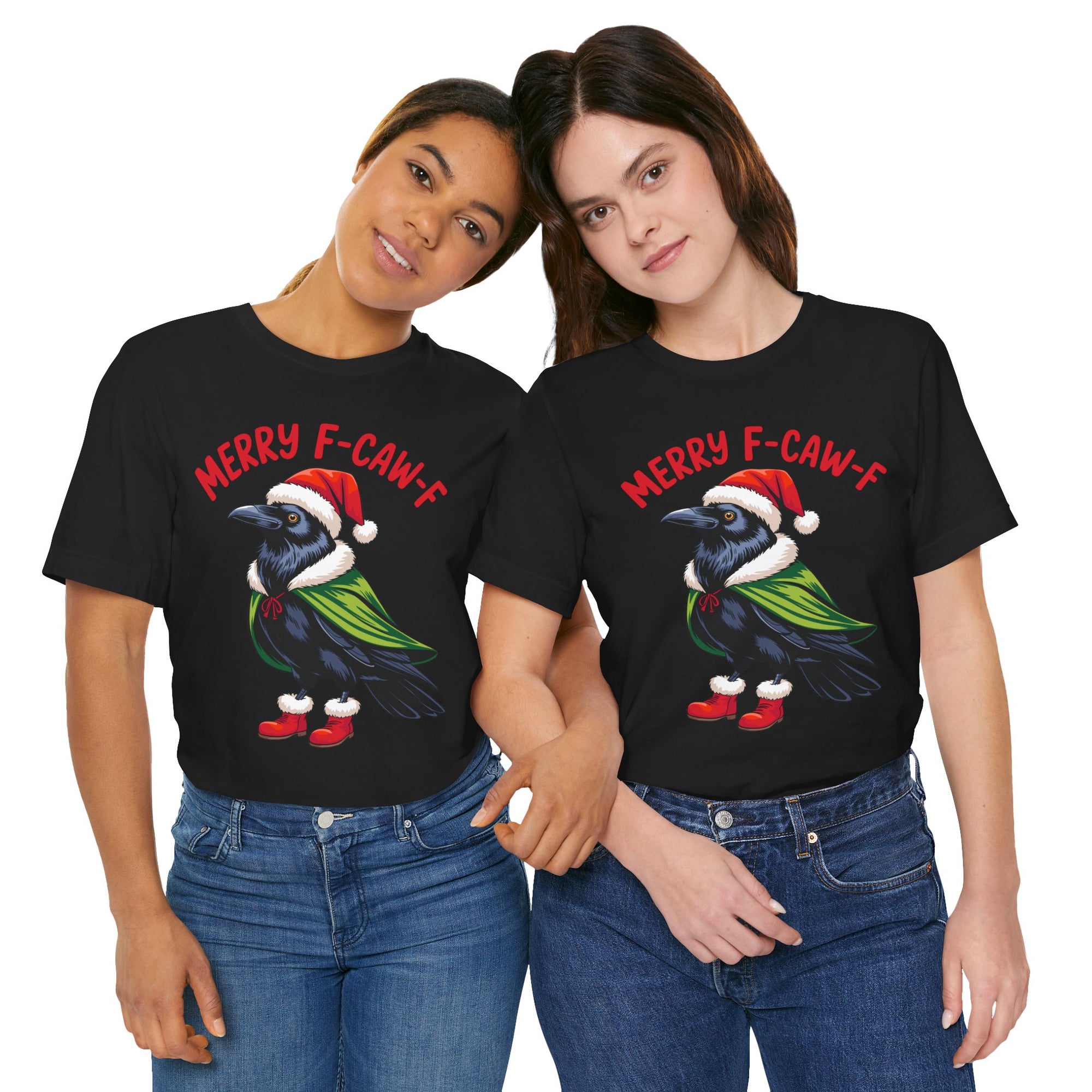 Merry F-Caw-F Crow Christmas Tee