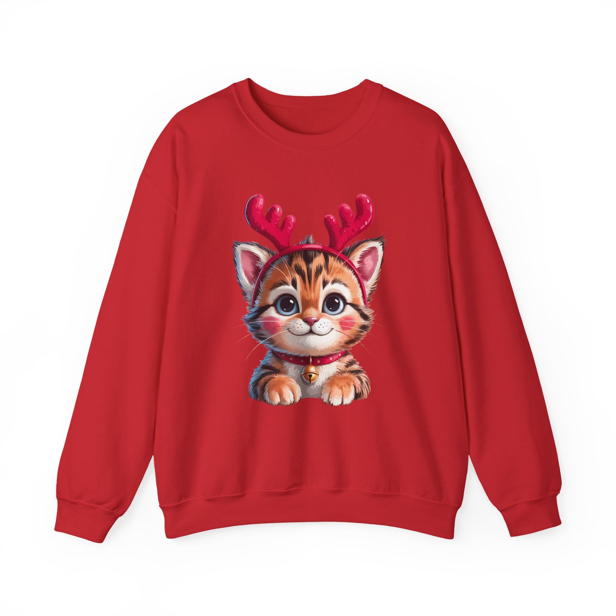 Cute Cat Antlers Crewneck Sweatshirt