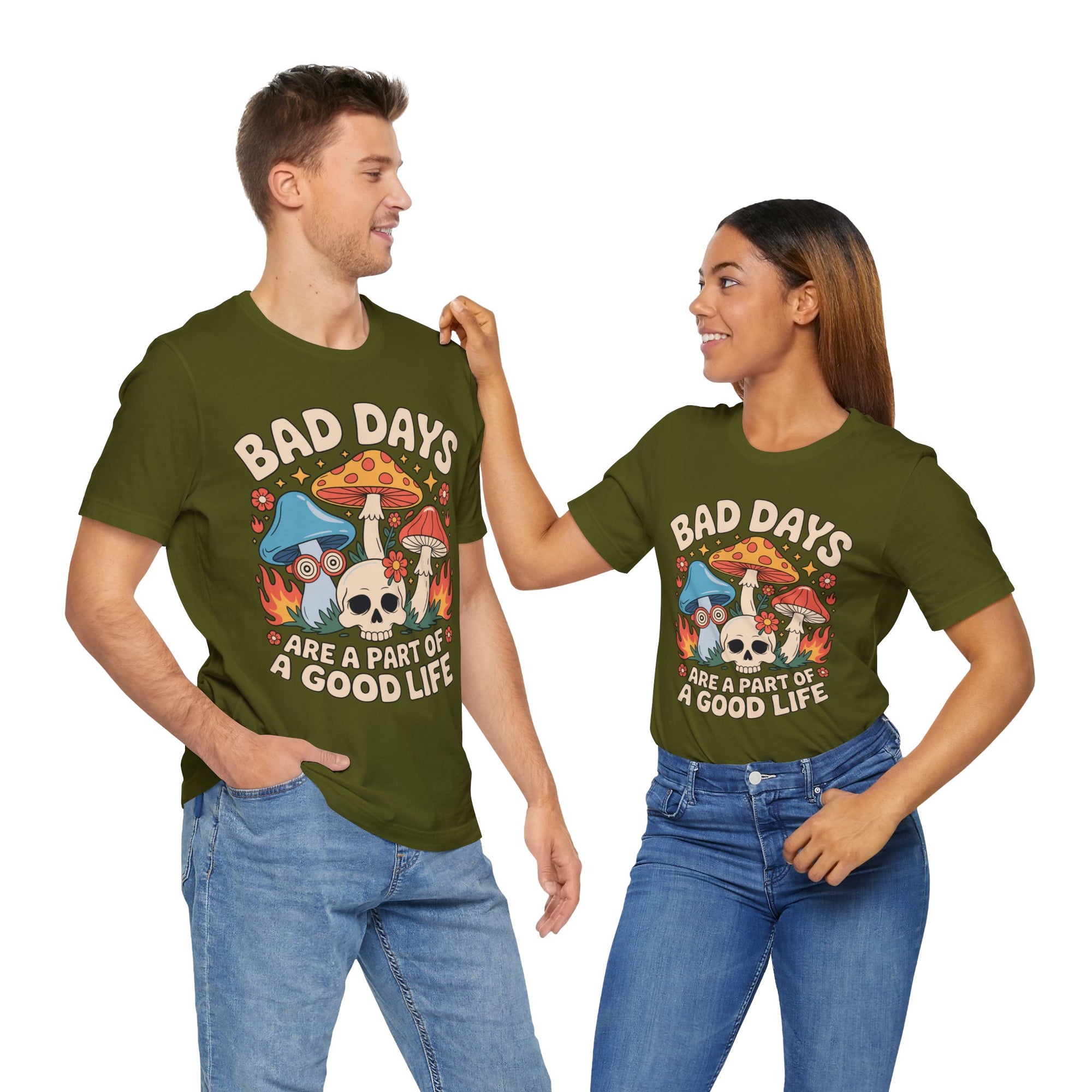 Bad Days Are a Part of a Good Life Retro Mushroom Tee