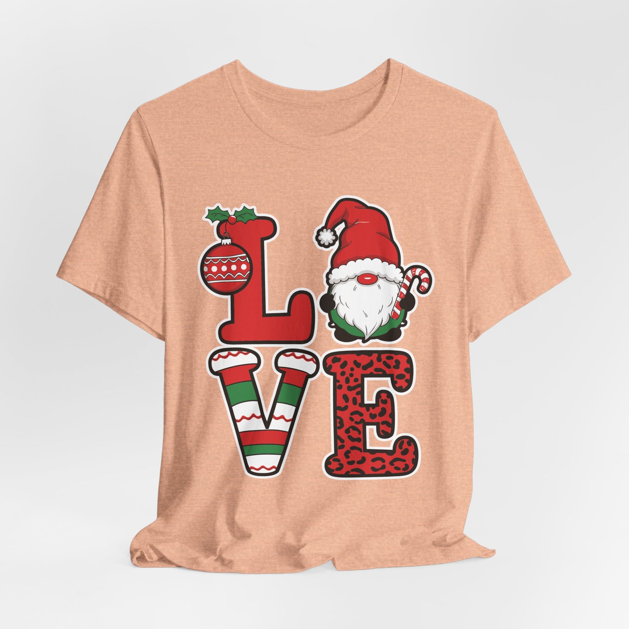 Christmas LOVE T-Shirt / Santa Gnome Holiday Graphic Tee