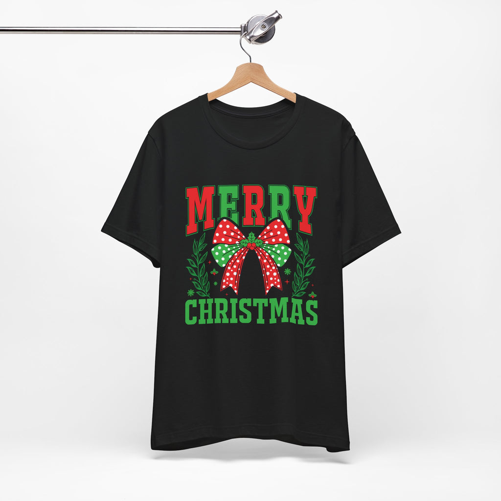 Merry Christmas Unisex Short Sleeve Tee, Holiday Shirt, Christmas Gift, Casual Wear, Family Matching Outfits