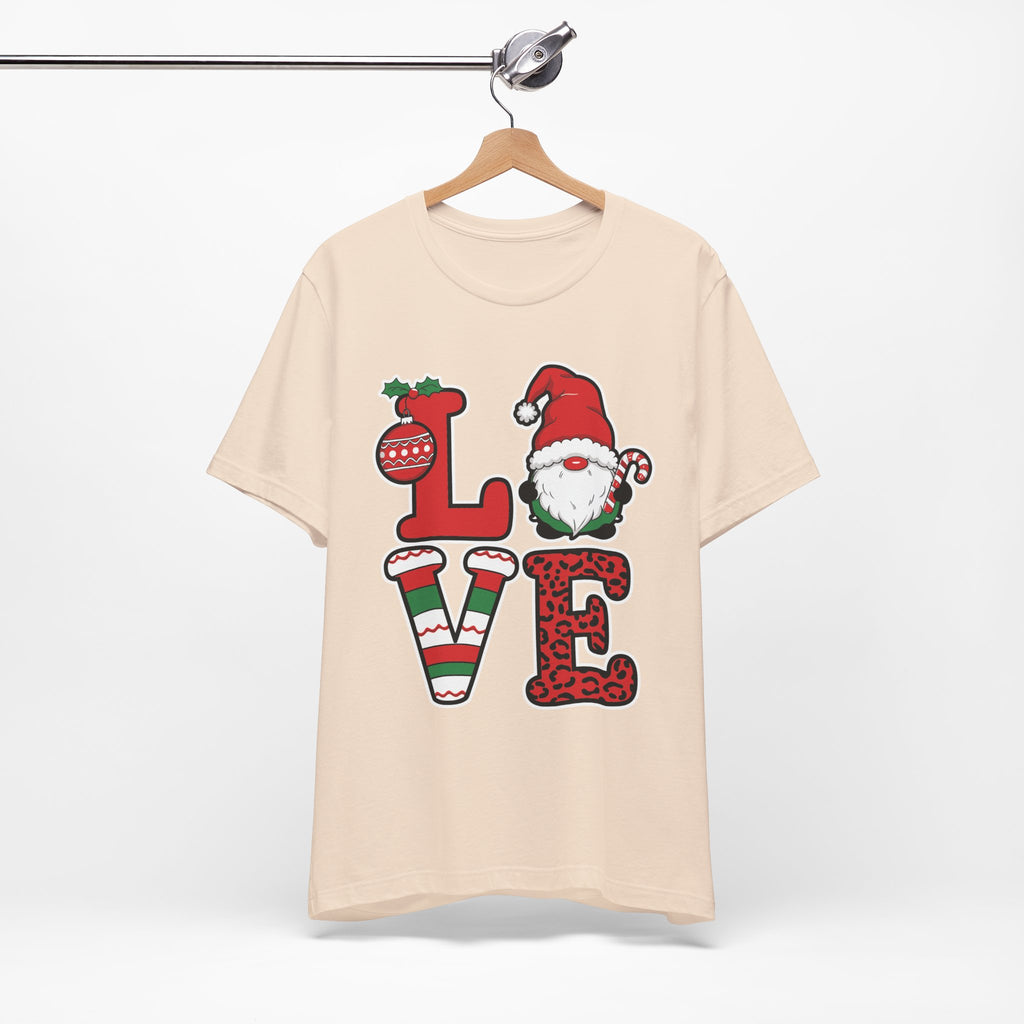 Christmas LOVE T-Shirt / Santa Gnome Holiday Graphic Tee