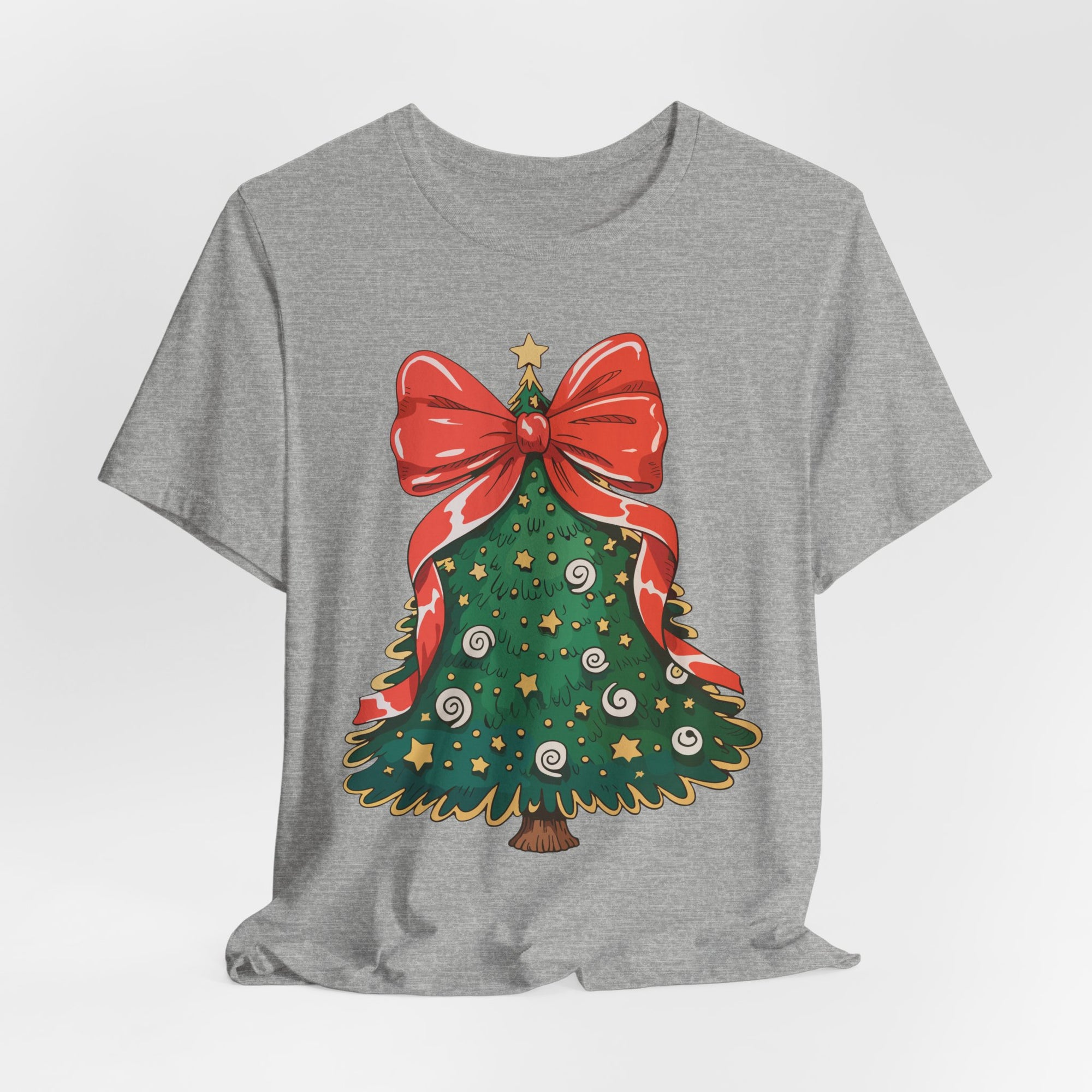 Christmas Tree Graphic Tee, Festive T-Shirt, Holiday Apparel, Unisex Christmas Shirt, Gift for Christmas Lovers, Seasonal Outfit