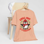 Christmas Penguin Tee | Chill Out It's Christmas, Unisex Holiday Shirt, Winter Apparel, Festive Gift, Cozy Christmas Tee