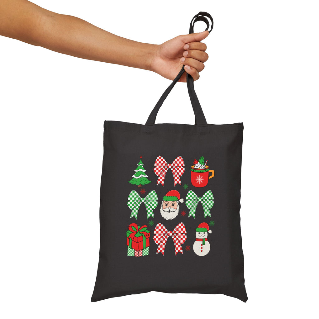 Festive Holiday Tote Bag – Reusable Christmas Winter Carryall