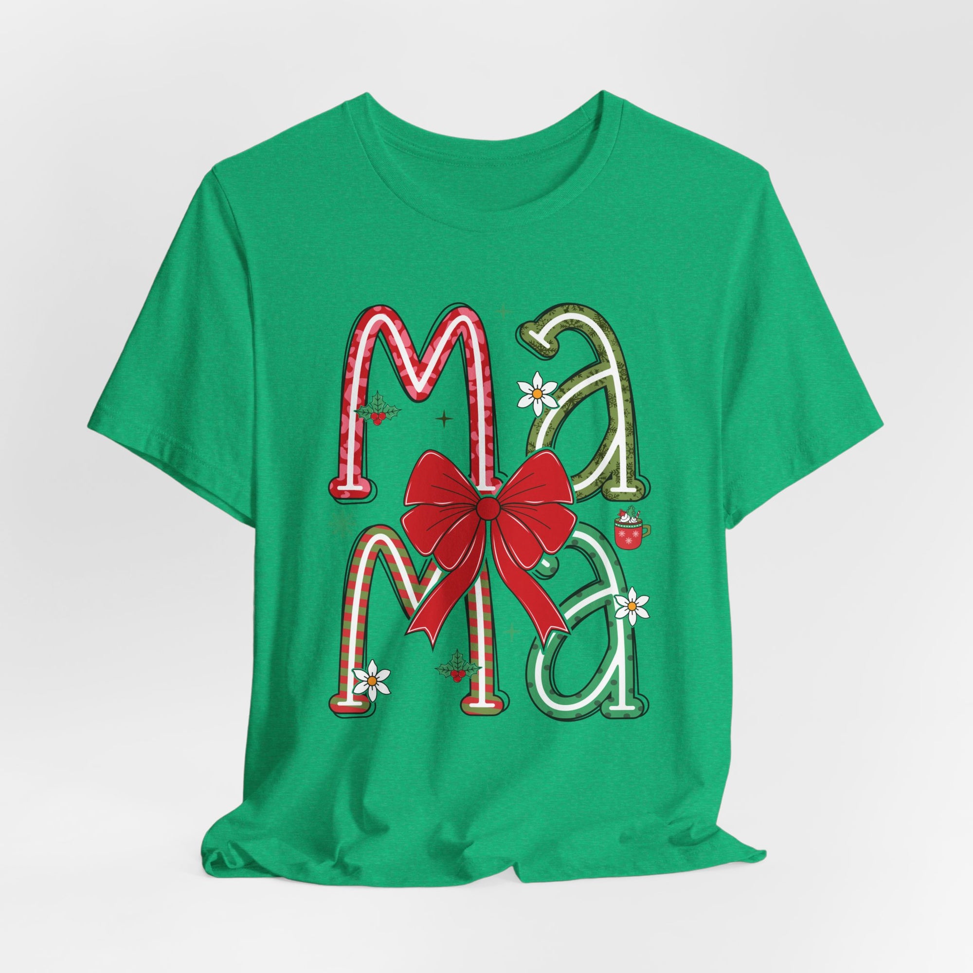 Festive Mama Tee - Holiday T-Shirt, Christmas Gift, Family Gathering, Casual Wear, Mom Shirt