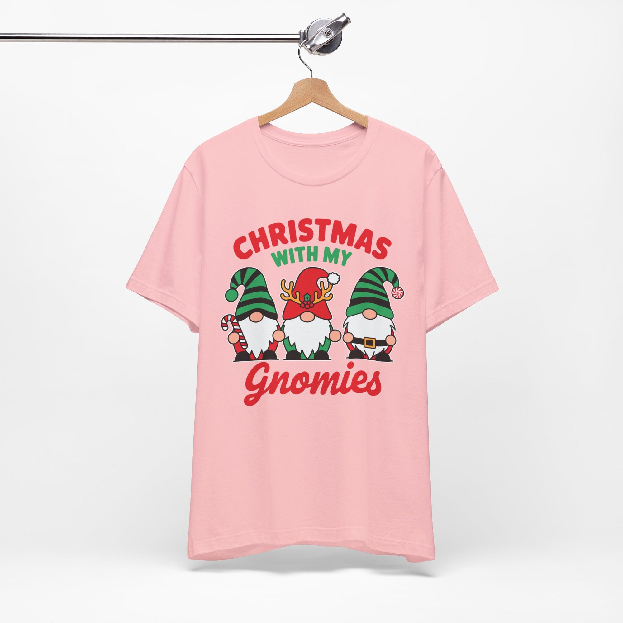 Christmas with My Gnomies Unisex Tee, Holiday Shirt, Christmas Gift, Gnome Tee, Festive Apparel, Cute Christmas T-Shirt