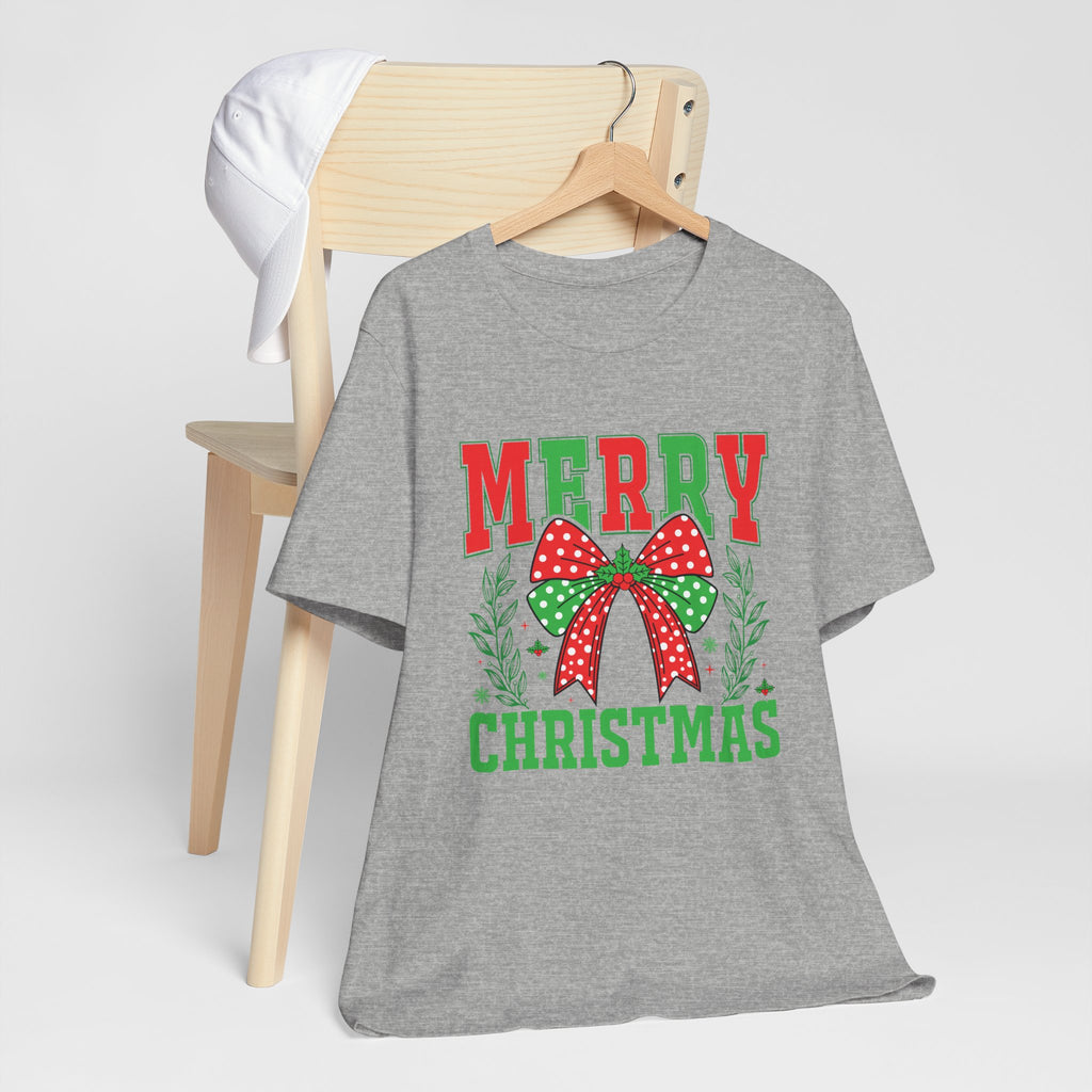 Merry Christmas Unisex Short Sleeve Tee, Holiday Shirt, Christmas Gift, Casual Wear, Family Matching Outfits