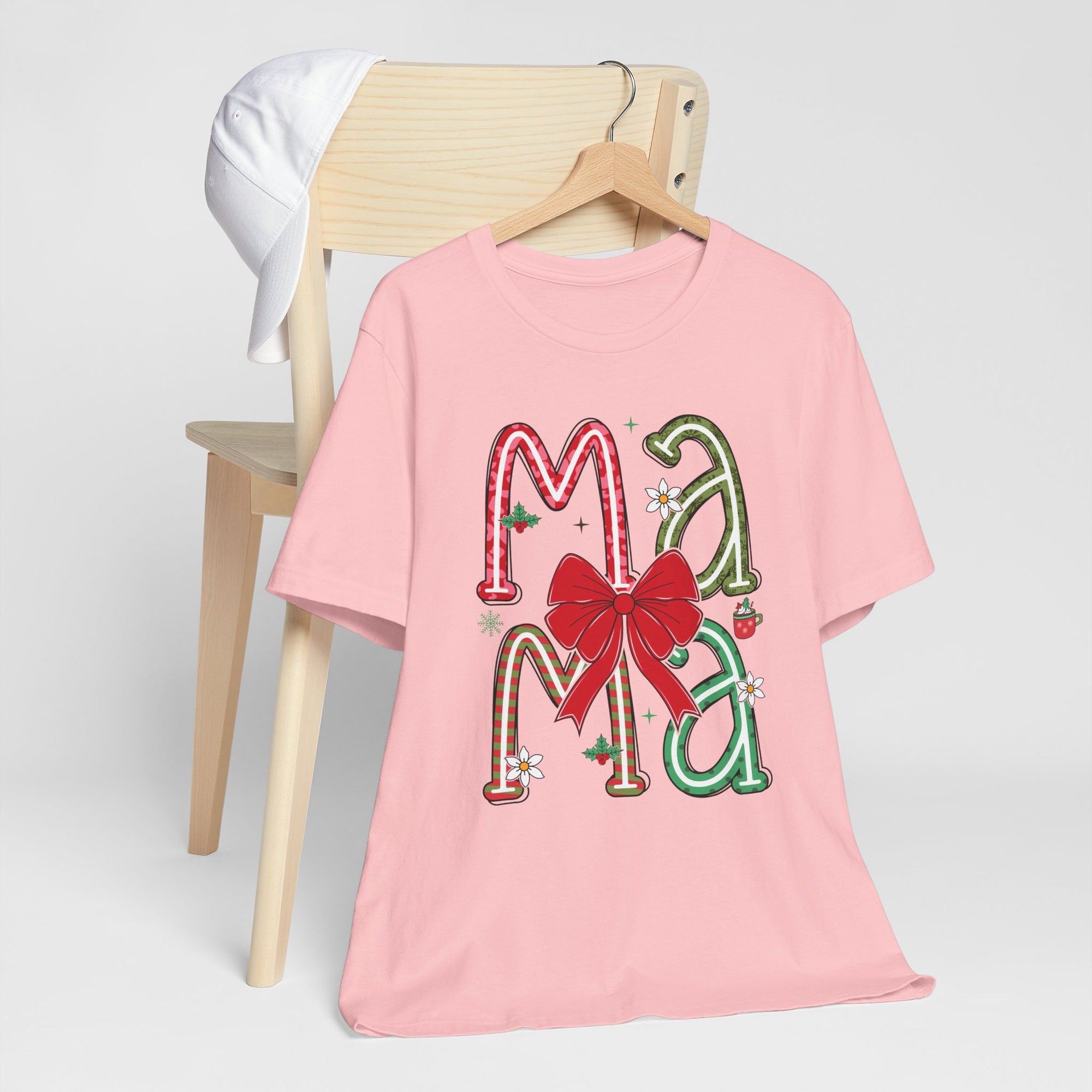 Festive Mama Tee - Holiday T-Shirt, Christmas Gift, Family Gathering, Casual Wear, Mom Shirt