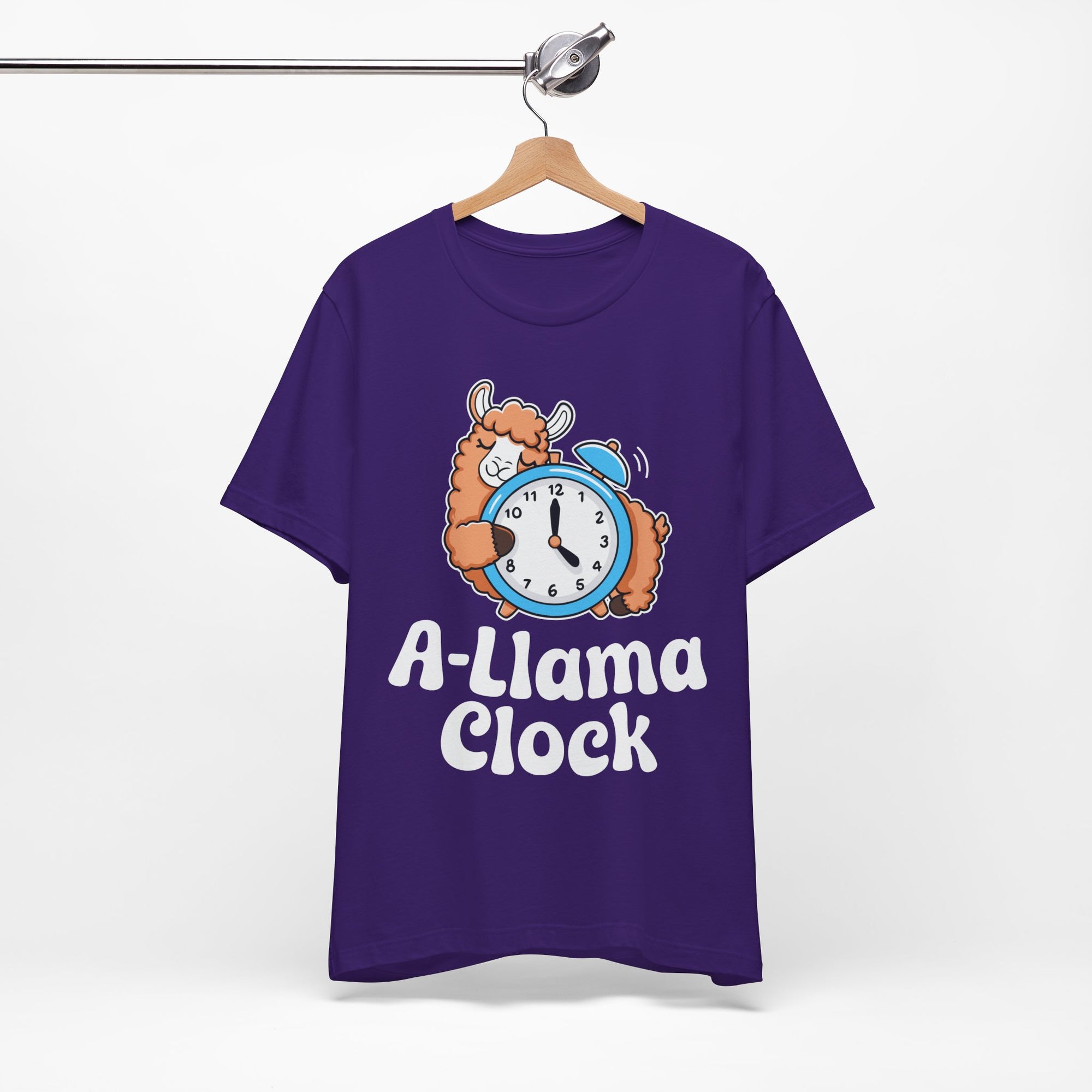A‑Llama Clock Cute Graphic Tee — Funny Llama Alarm Clock T-Shirt