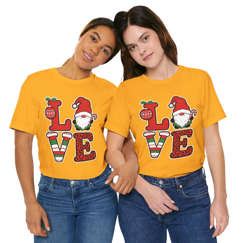 Christmas LOVE T-Shirt / Santa Gnome Holiday Graphic Tee