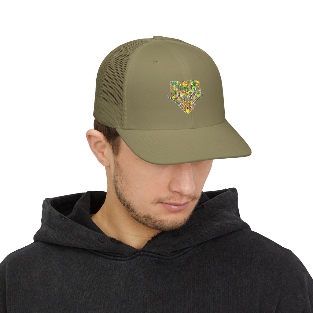 DAD Floral Snapback Trucker Cap, Embroidered Dad Hat, Father's Day Gift, Casual Sun Hat, Spring Outdoor Accessory