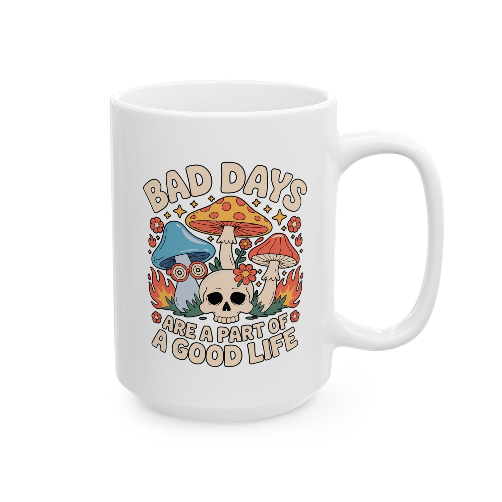 Ceramic Mug with Whimsical Design, Perfect for Coffee Lovers