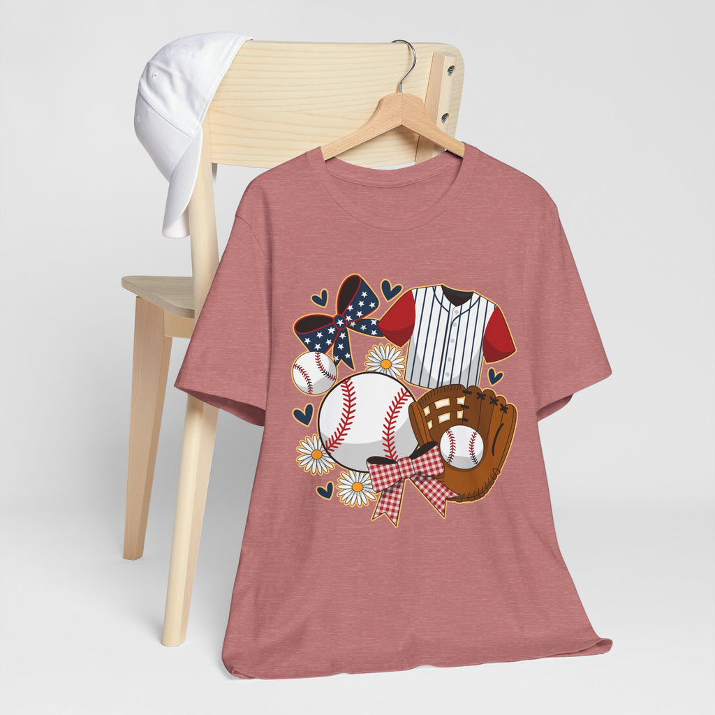 Baseball-Themed Unisex Jersey Tee, Perfect for Sports Fans, Great Gift for Game Days, Soft Cotton T-Shirt for Comfort.