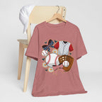 Baseball-Themed Unisex Jersey Tee, Perfect for Sports Fans, Great Gift for Game Days, Soft Cotton T-Shirt for Comfort.