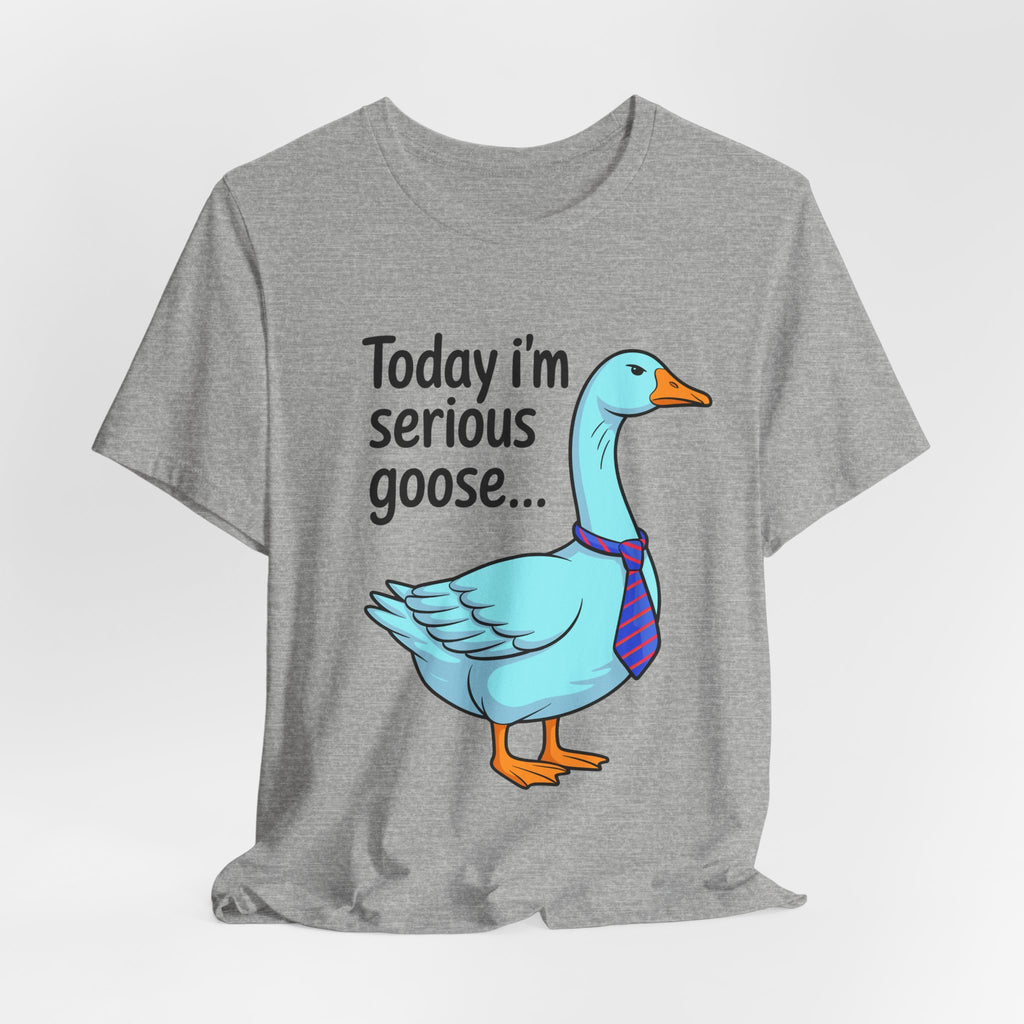Serious Goose Humor Tee, Funny Graphic T-Shirt