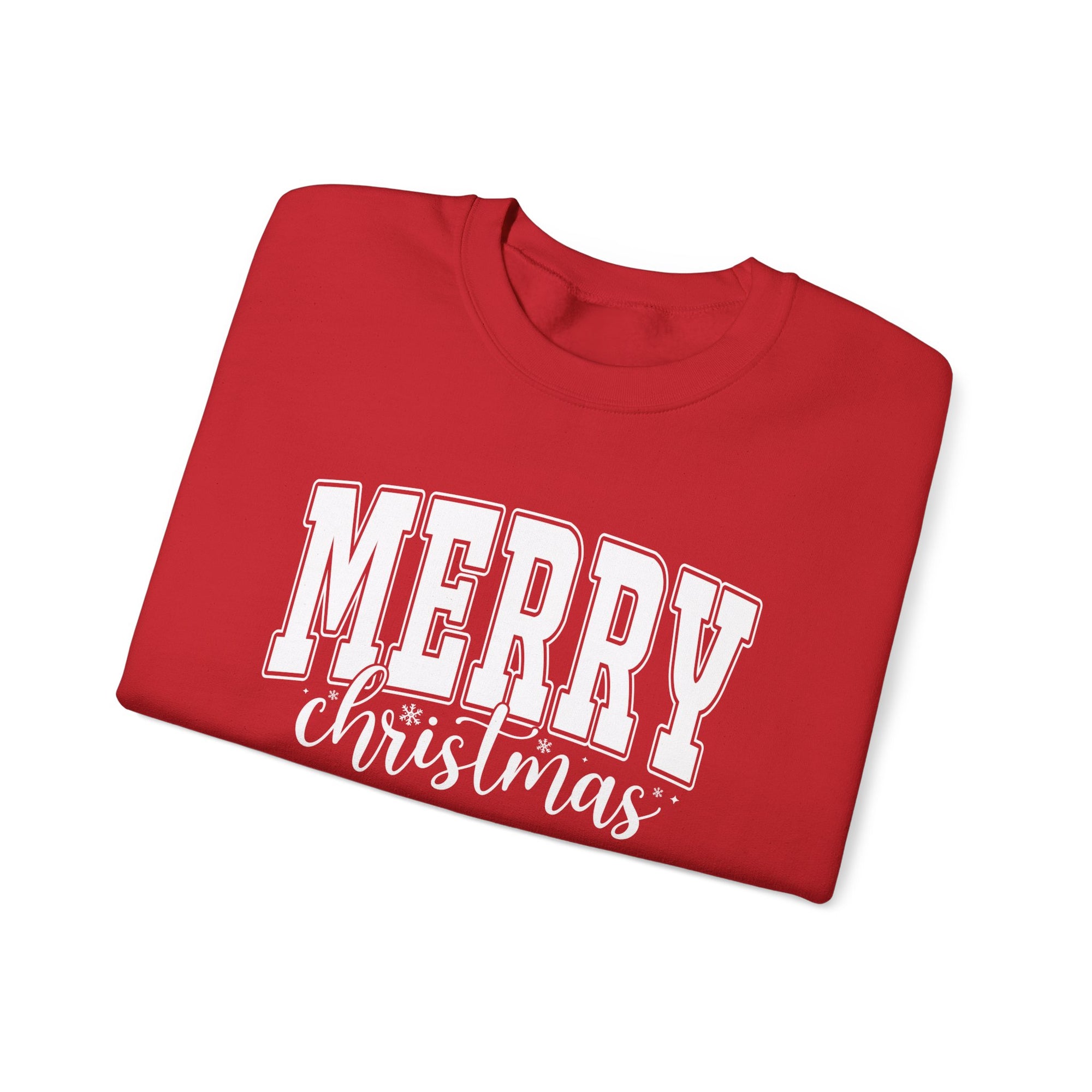 Merry Christmas Crewneck Sweatshirt, Cozy Holiday Gift