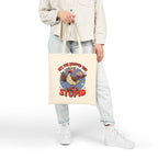 Funny Cotton Canvas Tote Bag, Reusable Shopping Bag