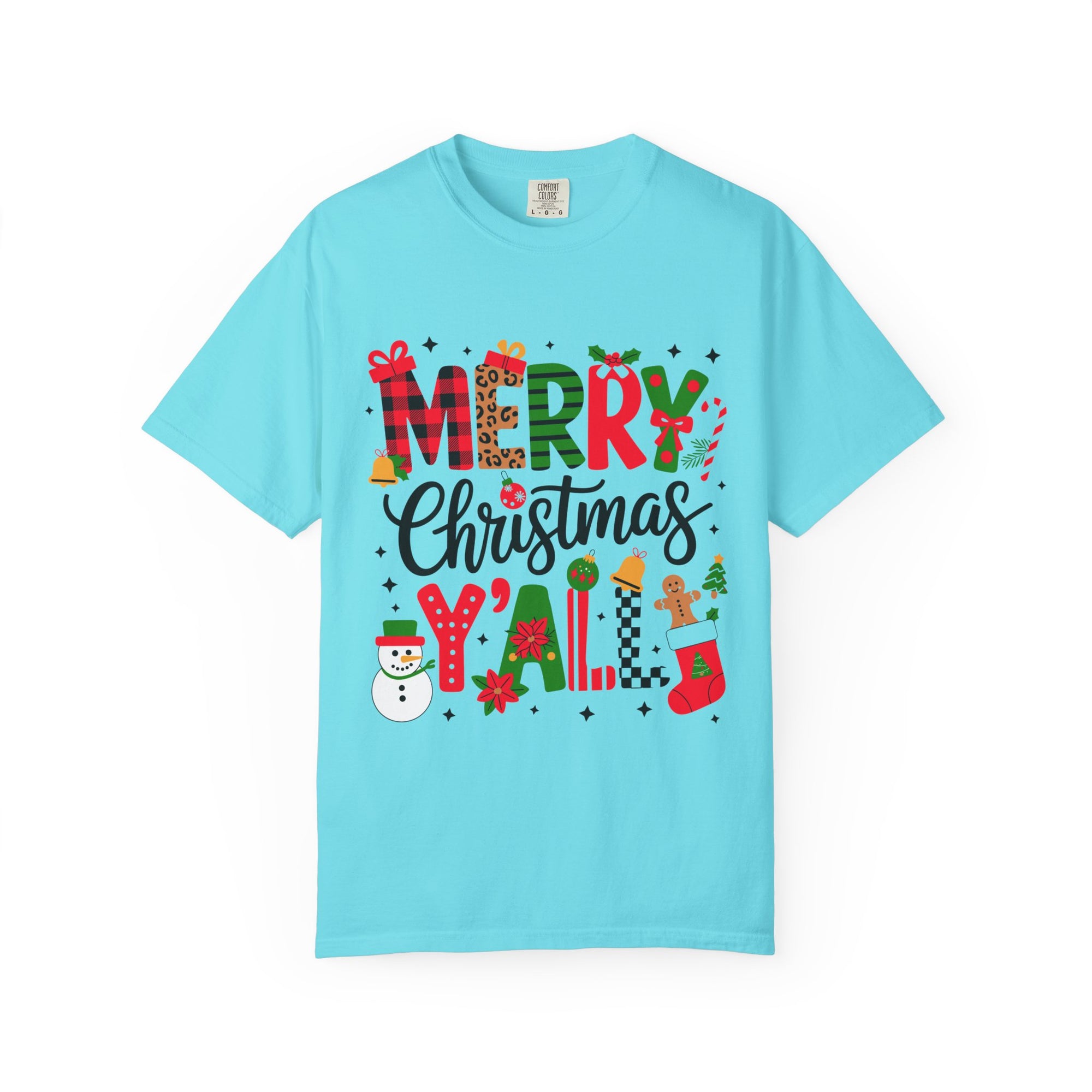 Merry Christmas Y'all T-shirt, Unisex Holiday Tee