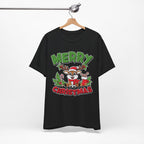 Merry Christmas Reindeer Tee, Festive Holiday Shirt, Unisex Christmas Apparel, Cute Gifts for Him/Her, Holiday Party Outfit