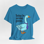 Serious Goose Humor Tee, Funny Graphic T-Shirt
