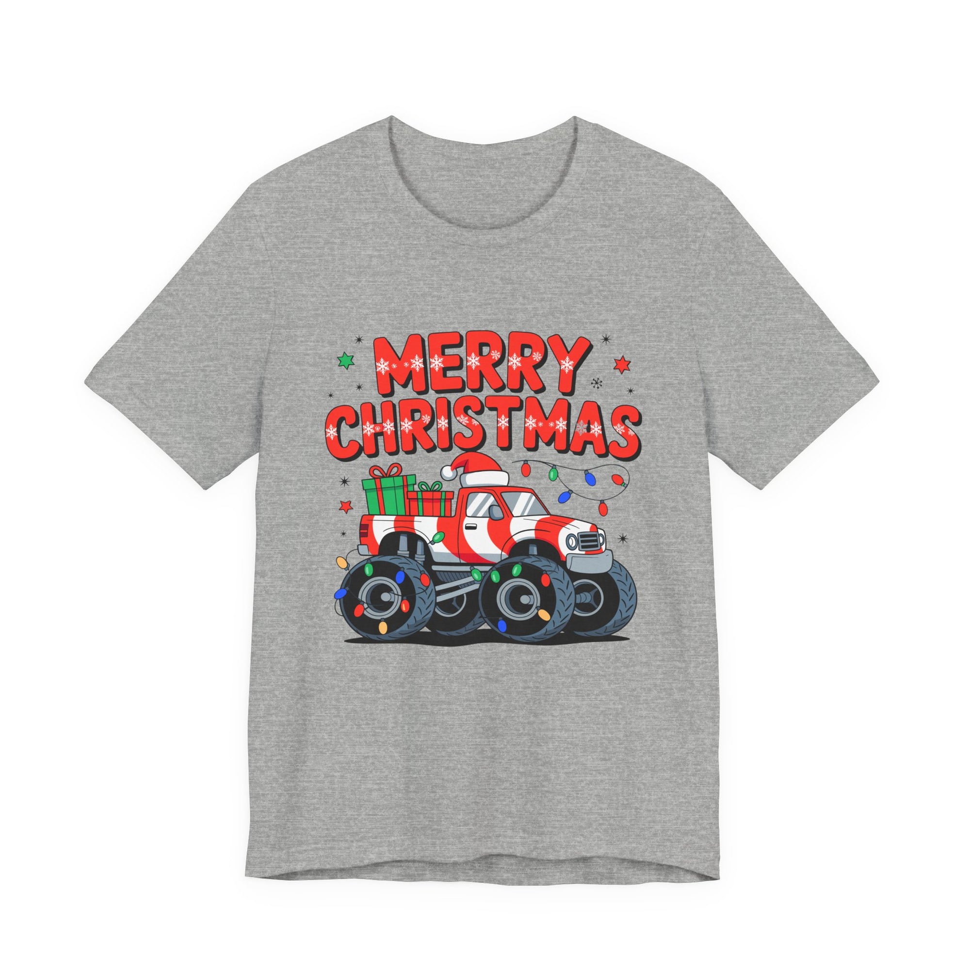 Merry Christmas Monster Truck  Festive Holiday Graphic Shirt